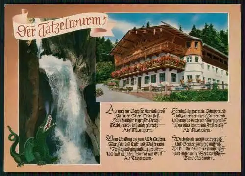 AK Oberaudorf im Kr Rosenheim Oberbayern Gasthaus zum feurigen Tatzelwurm Erker