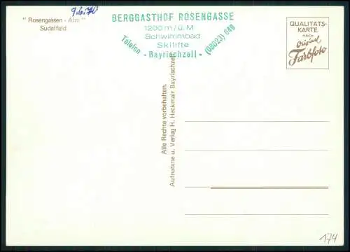 AK BERGGASTHOF ROSENGASSE Alm Sudelfeld Schwimmbad Skilifte Bayrischzell