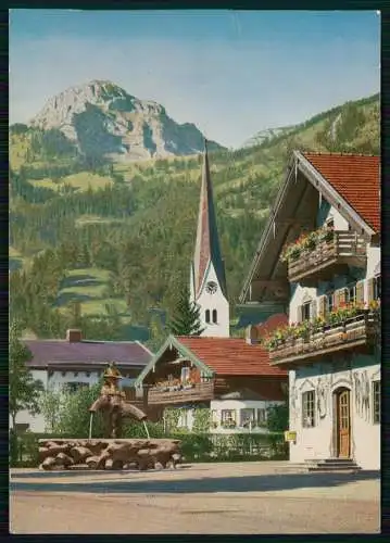 AK Bayrischzell mit Wendelstein Rathaus mit Dorfbrunnen Kirche Briefkasten uvm.