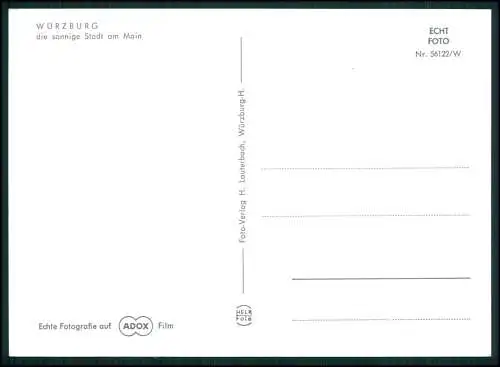 3x Ansichtskarten 1x Foto Würzburg am Main Unterfranken diverse Ansichten