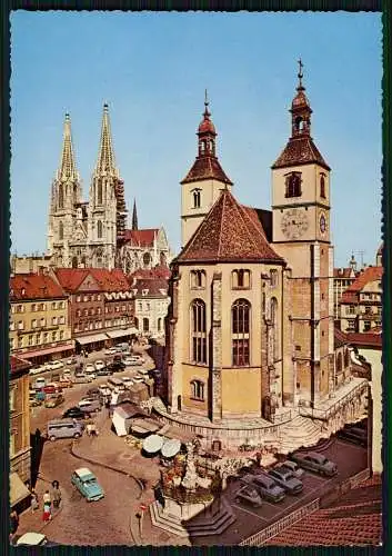 2x AK Donaustauf Regensburg Walhalla mit Dampfer und Neupfarrplatz, Dom, Kirche