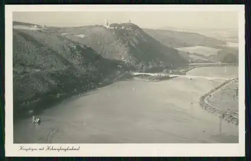 Foto AK Syburg Dortmund, Hohensyburg, Hengsteysee, mit Denkmal 1936