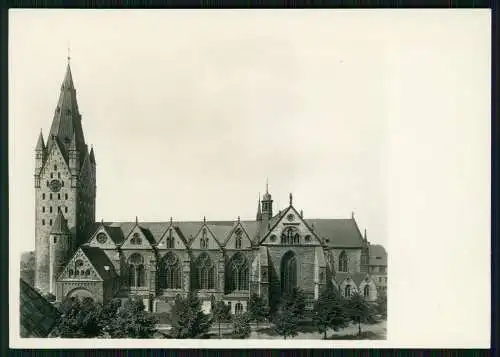 3xFoto AK Paderborn Außenansicht und Blick in den Dom Altar im Mittelschiff 1936