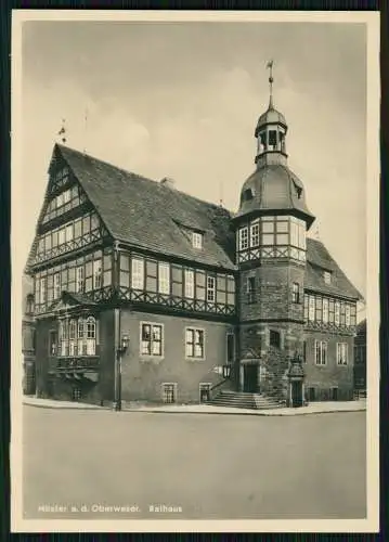 1x Foto AK Höxter a. d. Oberweser Rathaus und 1x AK Panorama 1936