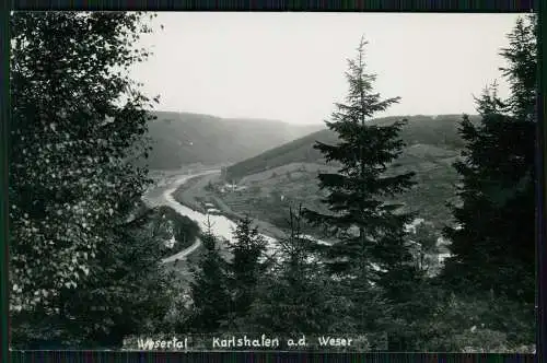 Foto AK Bad Karlshafen an der Weser, Blick auf den Ort und Weser 1936