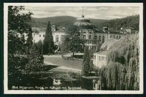 3x Foto AK Bad Wildungen, Fürstliches Badehotel mit Kurpark und andere 1939