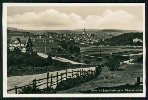 Foto AK Brilon Sauerland Panorama Blick von der Jugendherberg und Schwesternheim