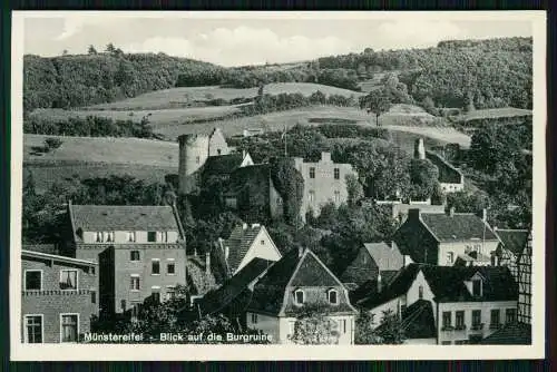 2x AK Bad Münstereifel Nordrhein Westfalen, Erft, Burgruine und Pfarrkirche 1933