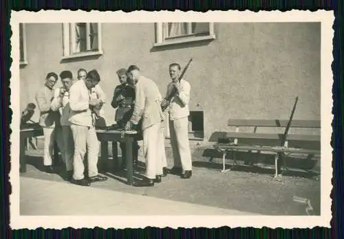 4x Foto Tübingen Neckar Kaserne 1936-38 Gewehr Karabiner Appell Inf. Regiment 35