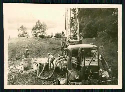 Foto Uffing am Staffelsee Magirus Lastwagen BN 130-89 Aufbau Bohrbetrieb 1948-50