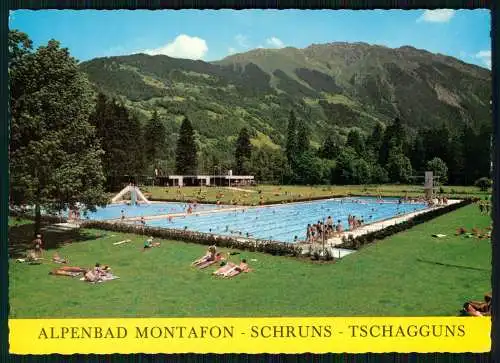 Foto AK Tschagguns Schruns Vorarlberg Alpenbad Badeanstalt Freibad Montafon