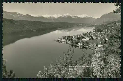 Foto AK Millstatt am See in Kärnten Straße und Häuser am Ufer Karte gelaufen