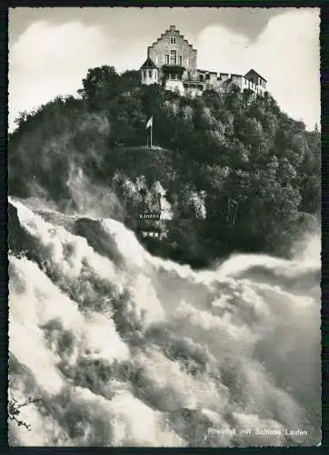 Foto AK Laufen Uhwiesen Kanton Zürich Rheinfall bei Schaffhausen Schloss Laufen