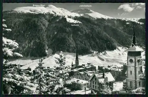 Foto AK Davos Kt. Graubünden mit Ischalp Brämabüel und Jakobshorn