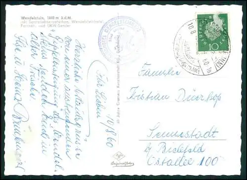 Foto AK Wendelstein Berg Sonnenobservatorium Wendelsteinhotel Fernseh UKW Sender