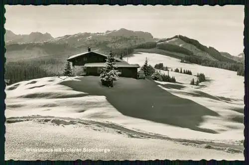 Foto AK Reit im Winkl Oberbayern Winklmoos mit Loferer Steinberge Winter