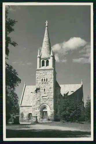 Foto AK Kuopio Finnland Nilsiä Nilsiän church Lutherische Kirche Karte gelaufen