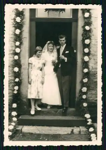 11x Foto Duisburg Ruhrgebiet am Rhein Hochzeit 1955 Braut Bräutigam Kirche uvm.