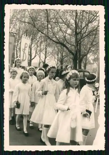 11x Foto Duisburg Ruhrgebiet am Rhein Hochzeit 1955 Braut Bräutigam Kirche uvm.