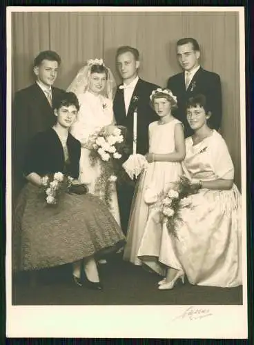 11x Foto Duisburg Ruhrgebiet am Rhein Hochzeit 1958 Braut Bräutigam Kirche uvm.