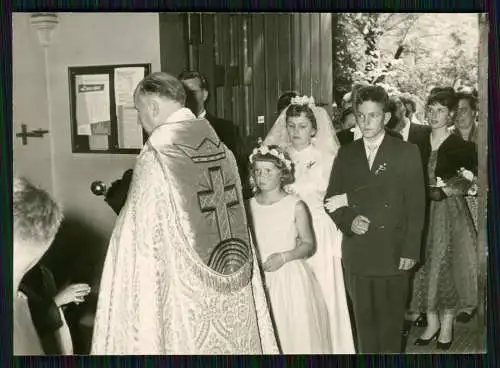 11x Foto Duisburg Ruhrgebiet am Rhein Hochzeit 1958 Braut Bräutigam Kirche uvm.