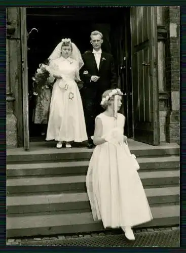 11x Foto Duisburg Ruhrgebiet am Rhein Hochzeit 1958 Braut Bräutigam Kirche uvm.