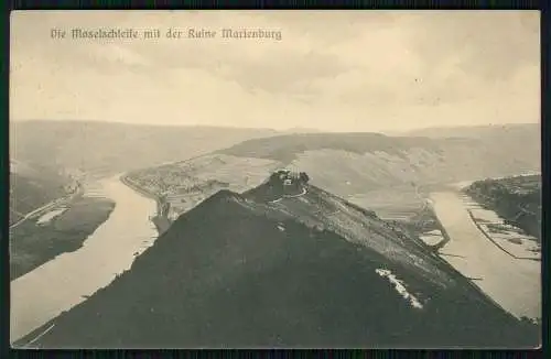 AK Bremm Mosel Moselschleife Berghotel und Jugendheim Marienburg 1911 gelaufen