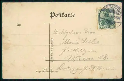 AK Halberstadt am Harz, Holzmarkt mit Rathaus 1906 gelaufen