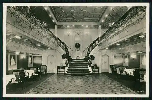 Foto AK Dampfer Oceana Hamburg Amerika-Linie HAPAG KdF Tanzsaal 1938