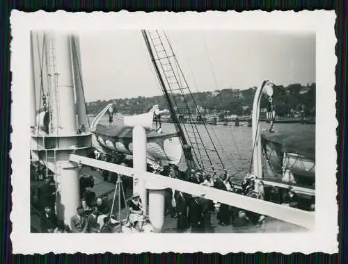 6x Foto Dampfer Oceana Amerika-Linie HAPAG KdF Blick auf Süllberg Elbe Hamburg