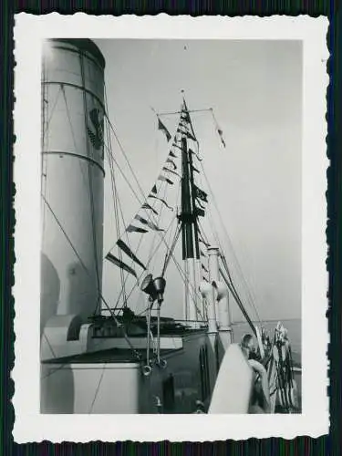 6x Foto Dampfer Oceana Amerika-Linie HAPAG KdF Blick auf Süllberg Elbe Hamburg