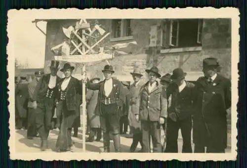 6x Foto Grohn Vegesack Bremen Zimmerer Zimmermann Zimmerleute Richtfest 1937