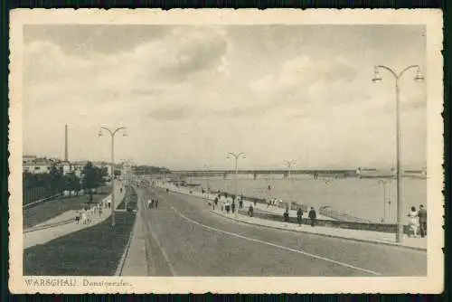 AK Warszawa Warschau Polen Danziger-Ufer Most Brücke 1939