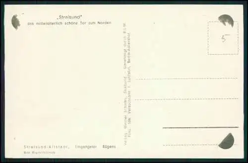 4x AK Stralsund in Mecklenburg Vorpommern diverse Ansichten vor 1945