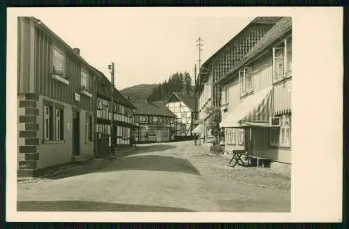 Foto AK Dorfstraße Schweineschlachterei Fritz Schellbach Gasthaus im Hinterhaus