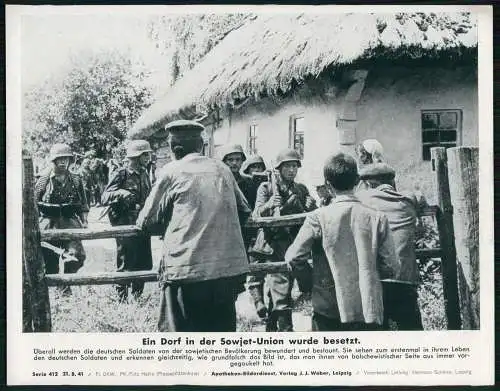 Apotheken-Bilderdienst - Ein Dorf in der Sowjet-Union Bauern deutsche Soldaten