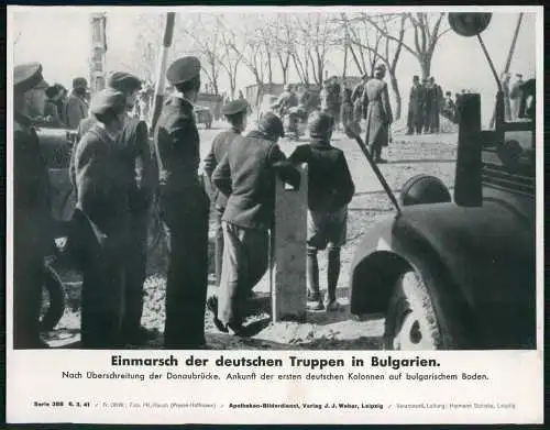 Apotheken-Bilderdienst - Einmarsch Truppen Bulgarien Überschreitung Donaubrücke