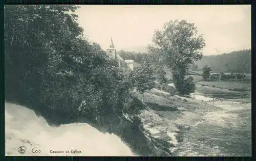 AK Coo Stavelot Wallonien Lüttich Cascade et Eglise