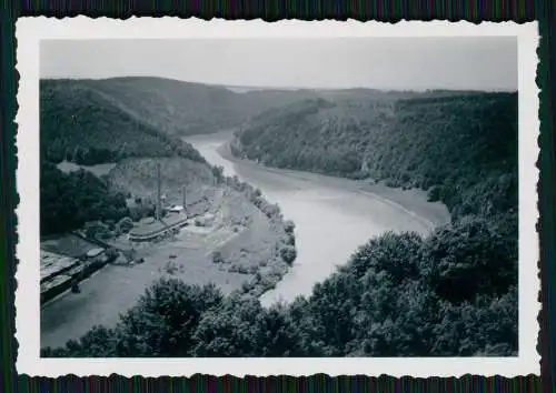 2x Foto unbekannter Ort am großen Fluss der Rhein ? Lenne ? 1936-39