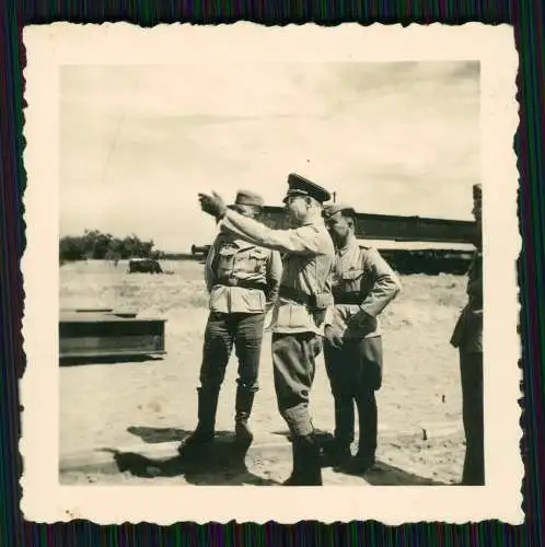 6xFoto Soldaten Wehrmacht verladen Bahnhof schwere Eisenträger Griechenland 1941