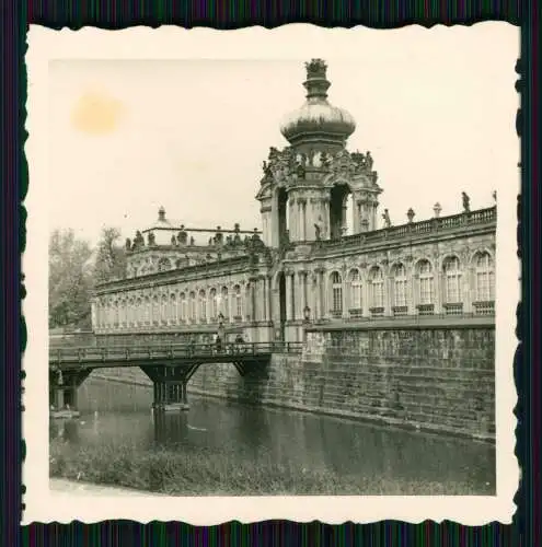 5x Foto 4x3,5cm und 5x 6x6cm Wehrmacht Dresden Dampferanlegestelle Salondampfer