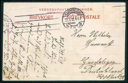 AK København Kopenhagen Dänemark Aalsgaard Hotel 1912 gelaufen
