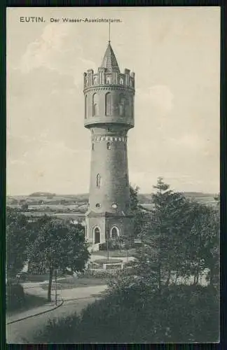 AK Eutin in Ostholstein Blick zum Wasserturm Aussichtsturm 1911 gelaufen