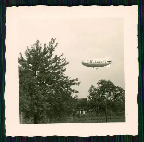 Foto Zeppelin Luftschiff D-Lavo Underberg Reklame Werbung um 1940