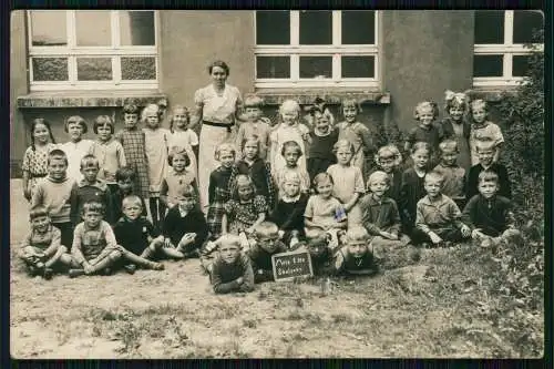 Foto AK Datteln Kreis Recklinghausen 1. Schuljahr Jungs Mädchen mit Zöpfe 1935