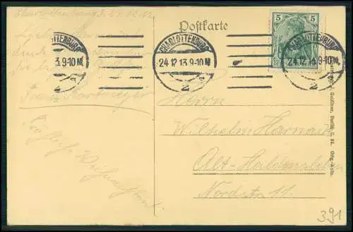 AK Berlin Charlottenburg das Rathaus in der Berliner Straße 1913 gelaufen