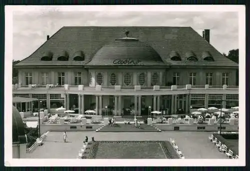 Foto AK Ostseebad Travemünde Lübeck, Casino, Terrassenrestaurant Garten gelaufen