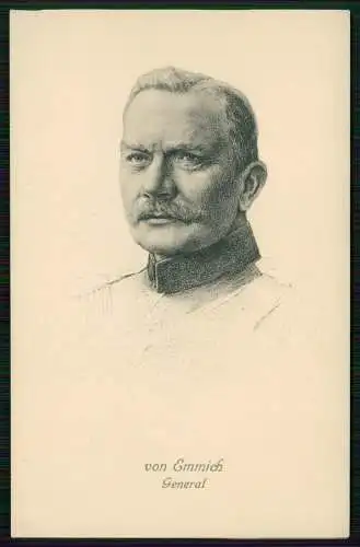 AK Preußischer General der Infanterie Otto von Emmich, Portrait Stengel Karte