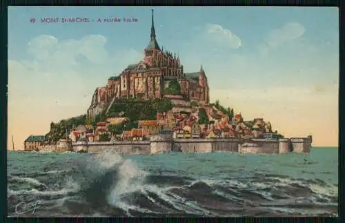 AK 1. WK Le Mont Saint Michel Manche à Marée Haute