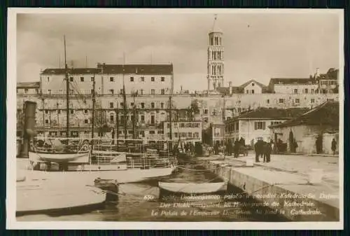 2x alte AK Ansichtskarte Postkarte Split Kroatien, Krstionica